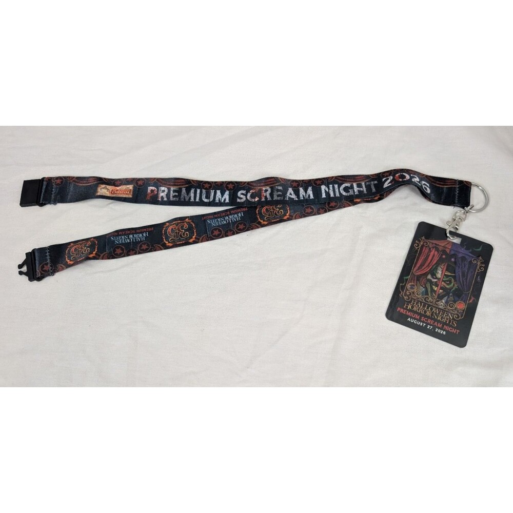 Universal HHN 35 2026 Premium Scream Night Lanyard Credential Aug 27 Exclusive